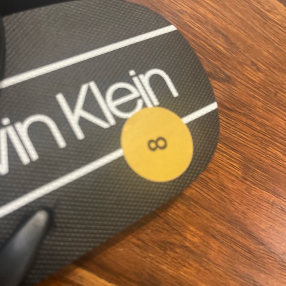 Calvin Klein Black Flip Flops - Picture 4 of 5